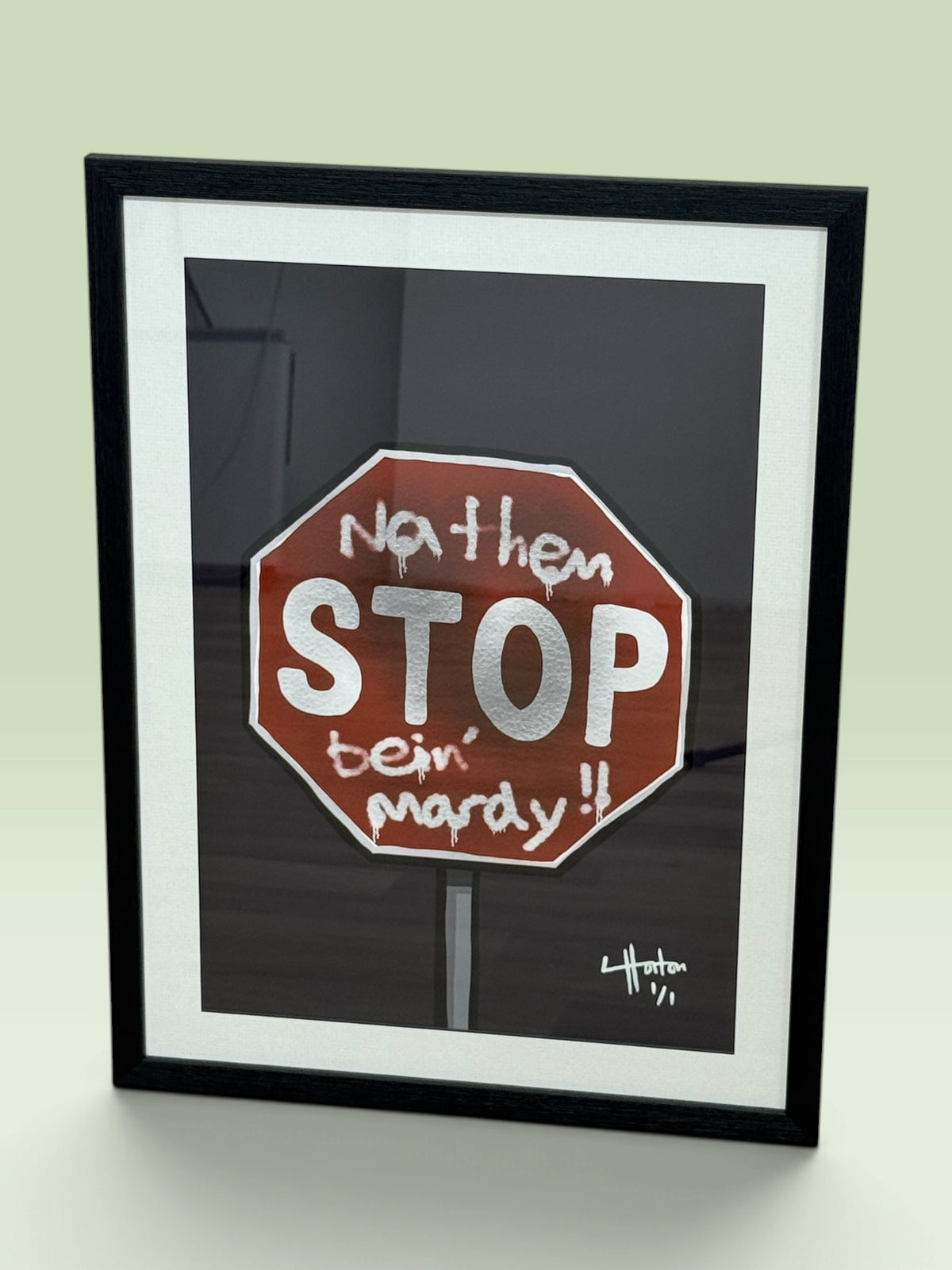STOP - 1 of 1 Signed Limited Edition Print - LukeHorton Art