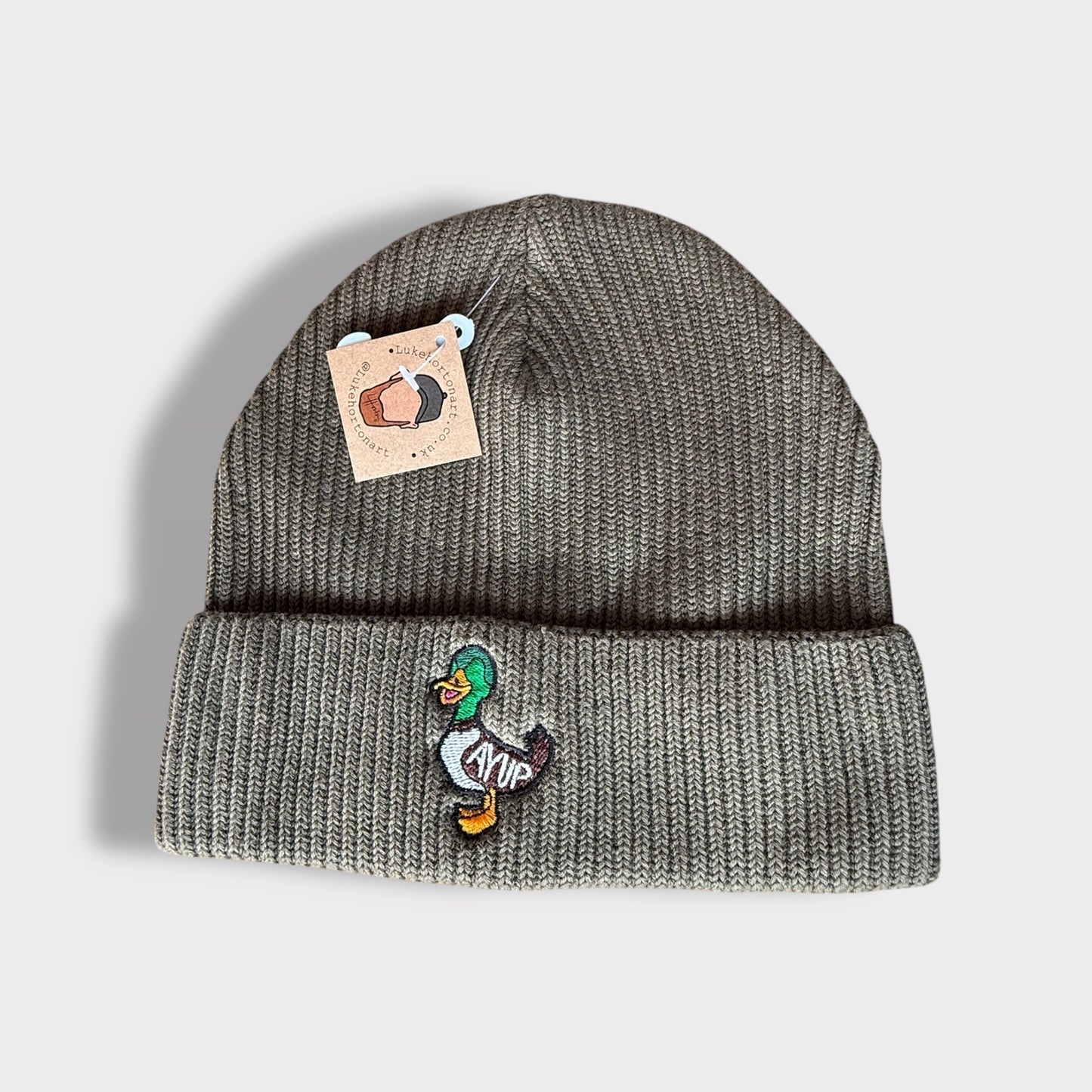 Khaki Ayup Duck - Premium Beanie - Luke Horton
