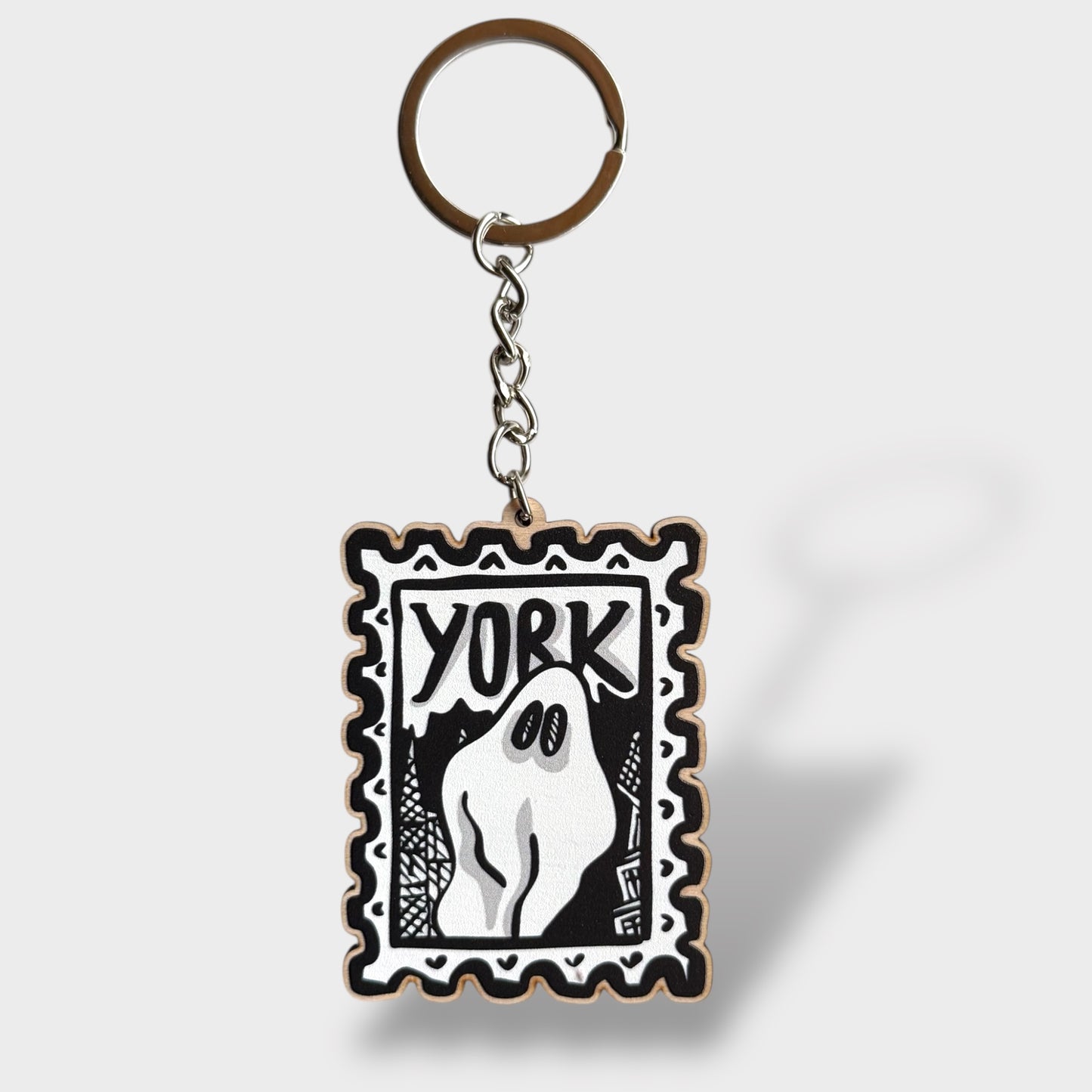 York Ghost Stamp - Keyring