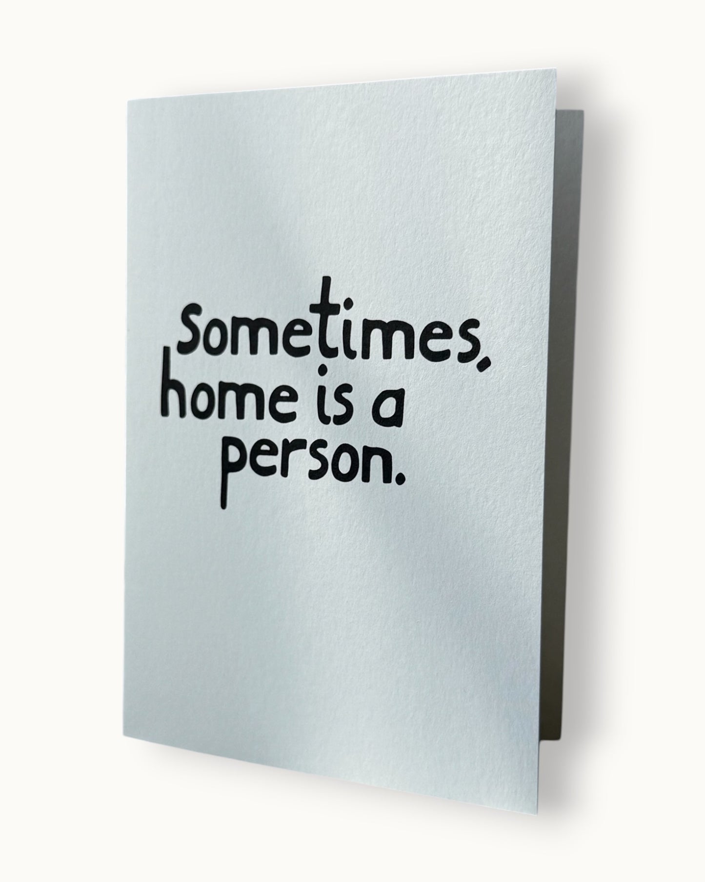 Home is a Person - Greetings Card - LukeHorton Art