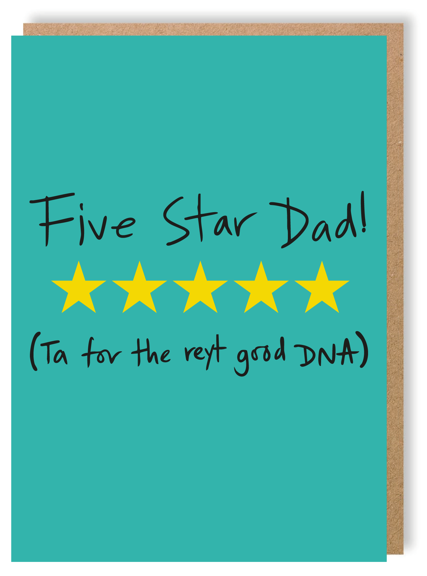 Five Star Dad - Greetings Card - LukeHorton Art