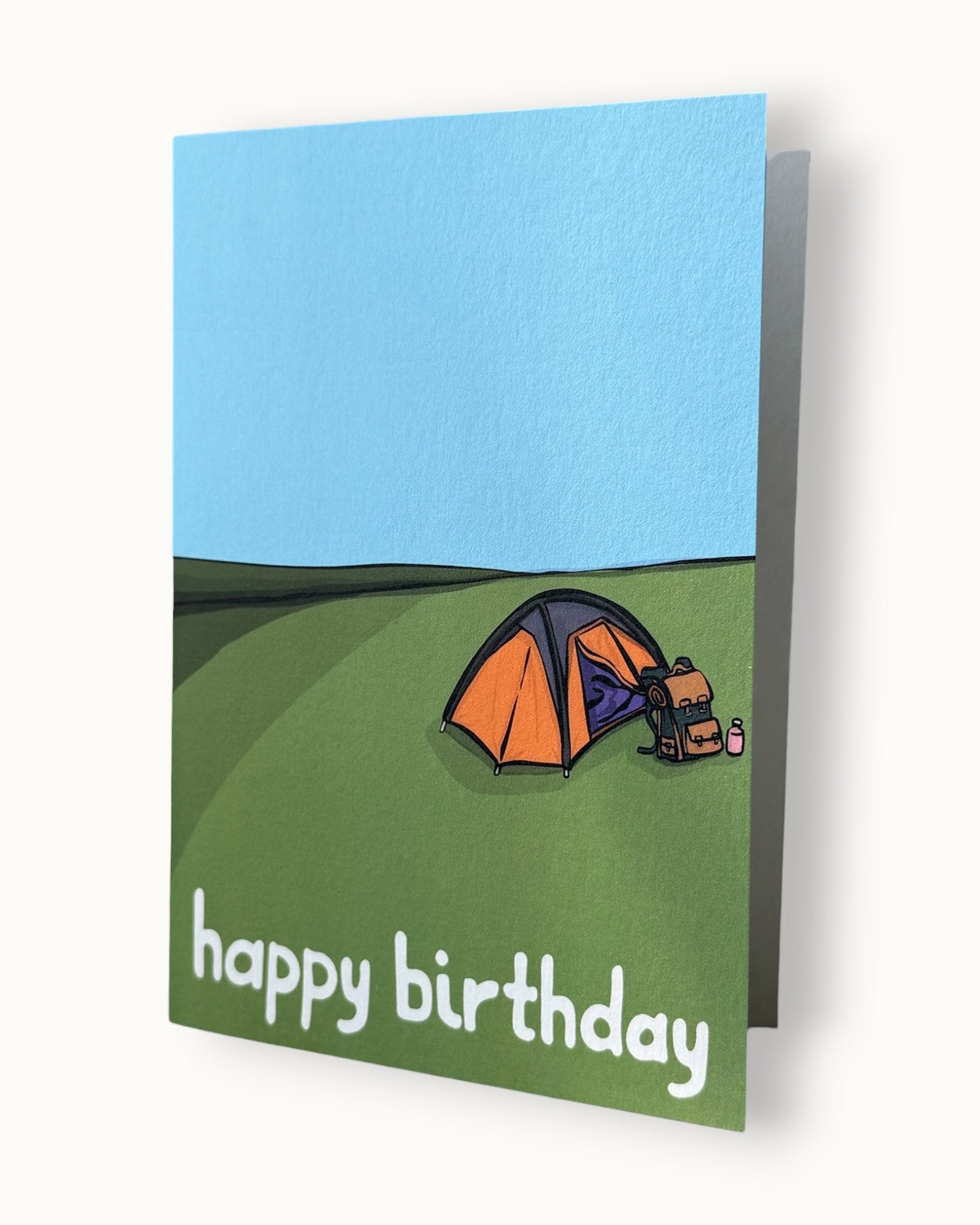 Happy Birthday Camping - Greetings Card - LukeHorton Art