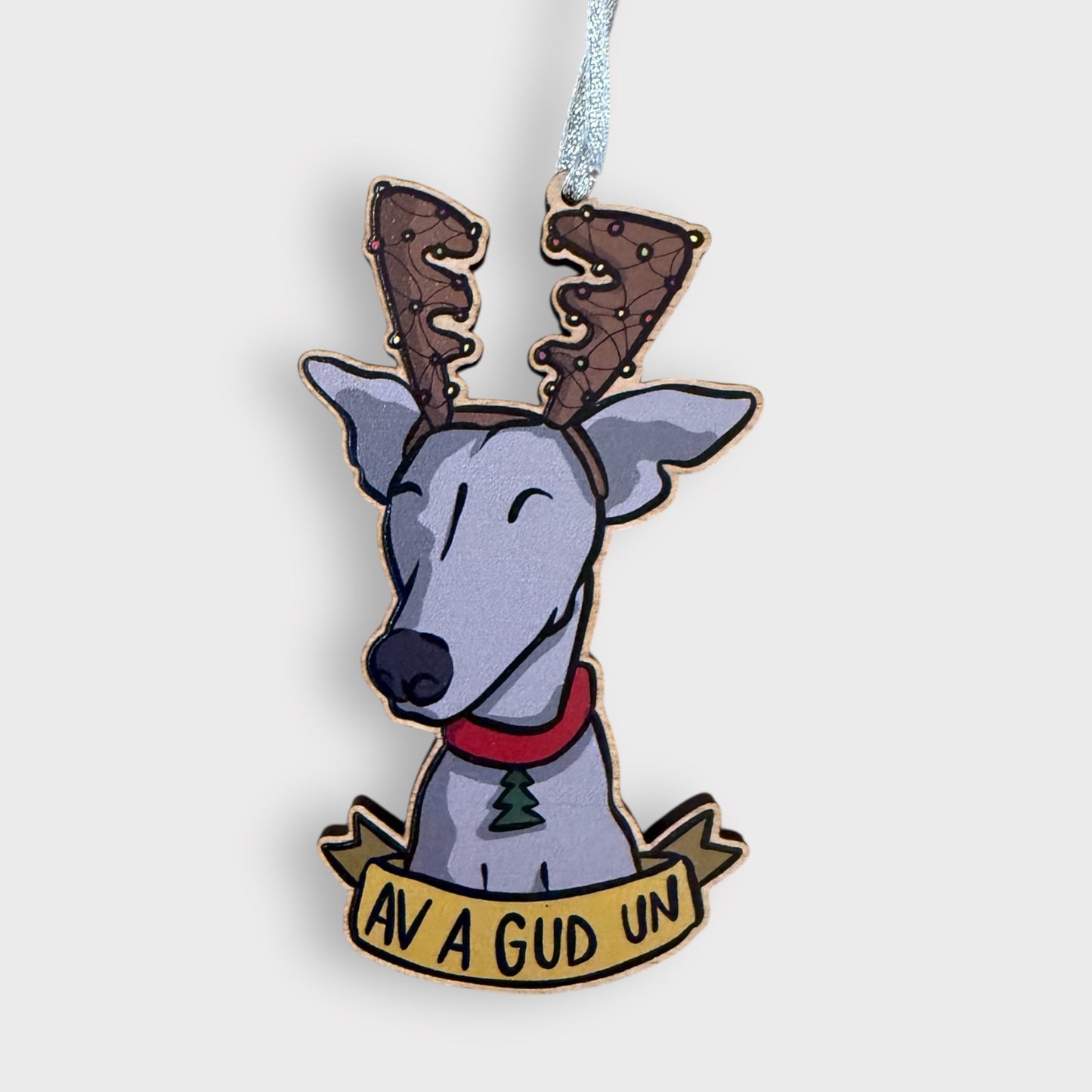Whippet Rudolph - Christmas Bauble