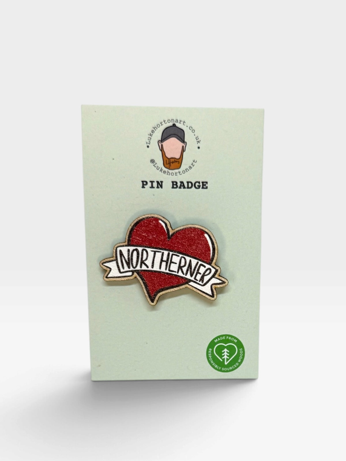 Northerner - ECO Pin Badge - LukeHorton Art