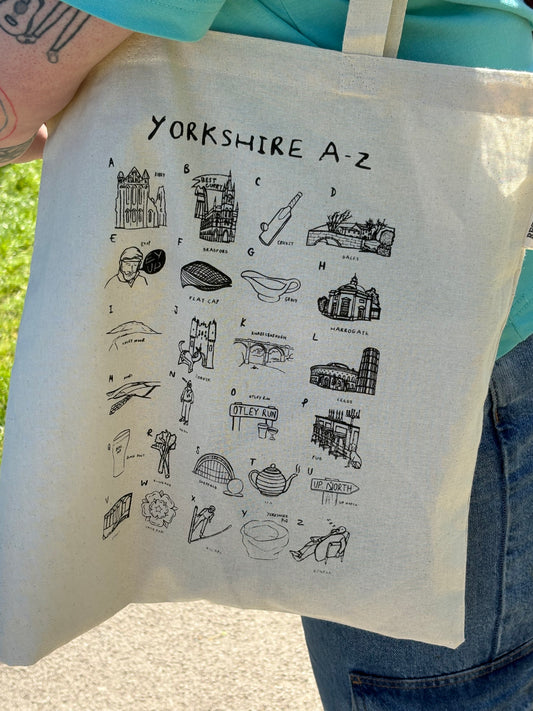 Yorkshire A-Z + FREE Tote - Art Print & Tote Bag - Luke Horton x Freya Niamh
