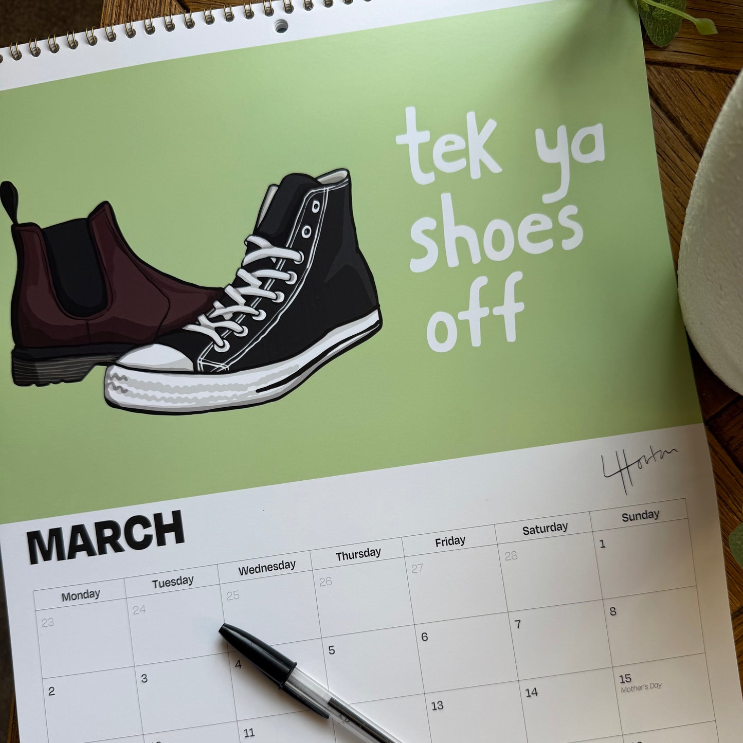 A Reyt Calendar 2026 - Yorkshire Slang Art Calendar - LukeHorton Art