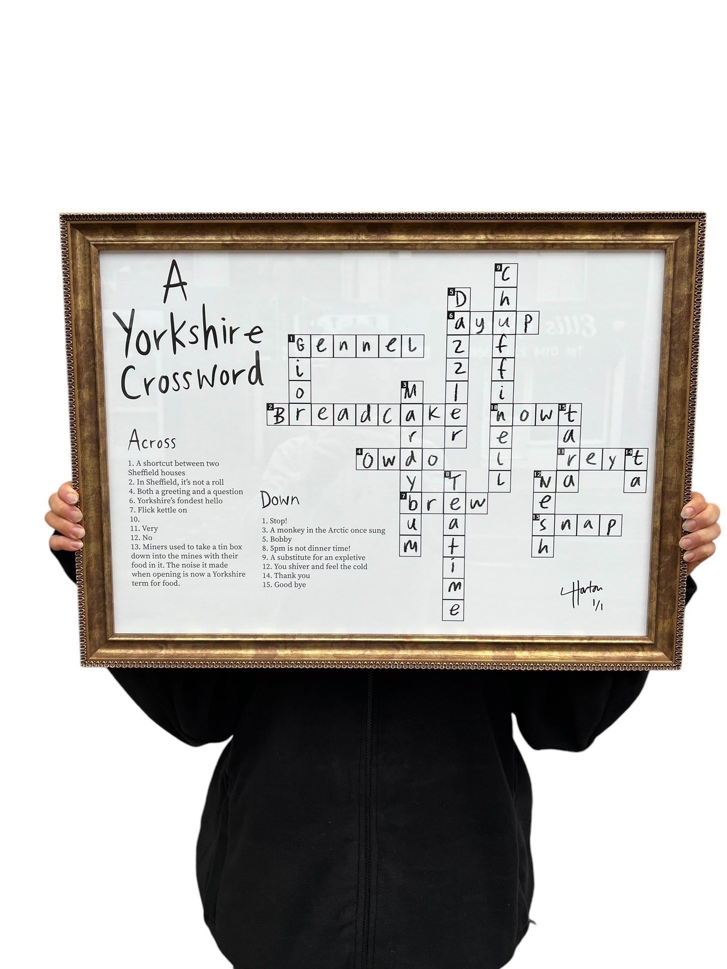 1 of 1 Signed & Framed - A Yorkshire Crossword - Luke Horton