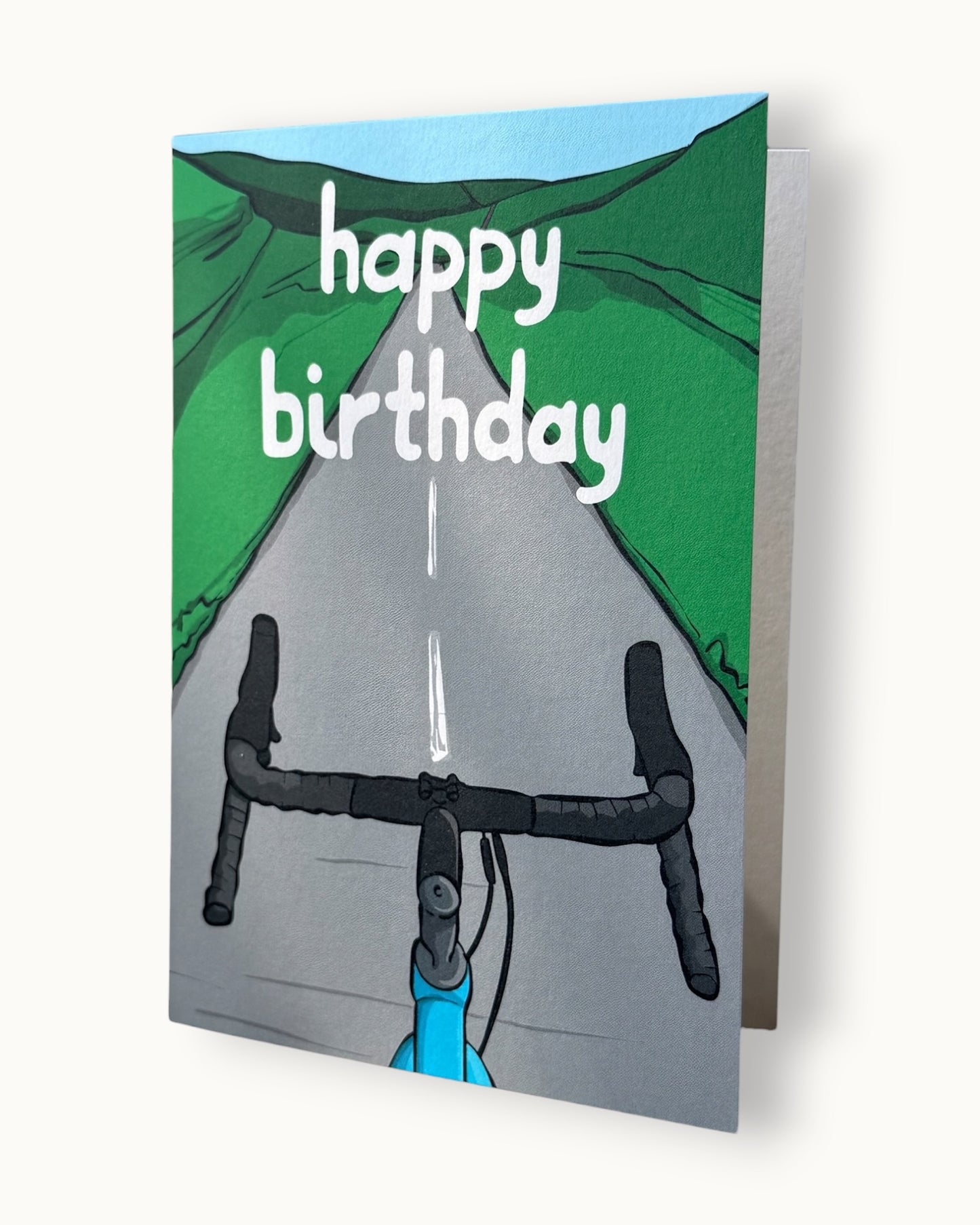 Happy Birthday Cyclist - Greetings Card - LukeHorton Art