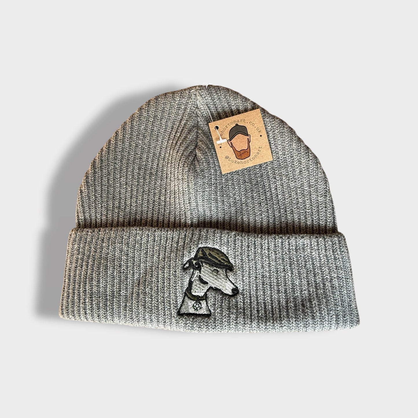 Grey Jack The Whippet - Premium Beanie - Luke Horton