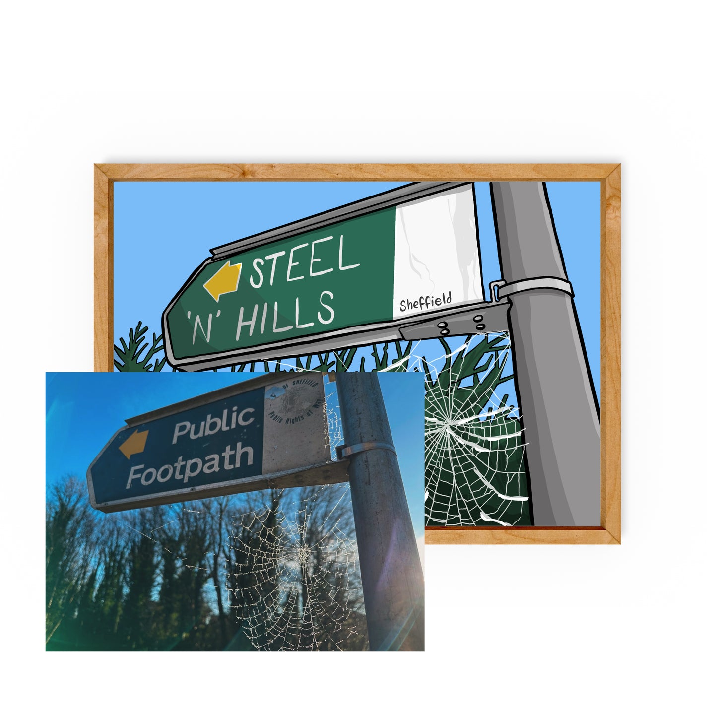 Steel 'n' Hills - Sheffield Art Print - Clare x Luke Horton