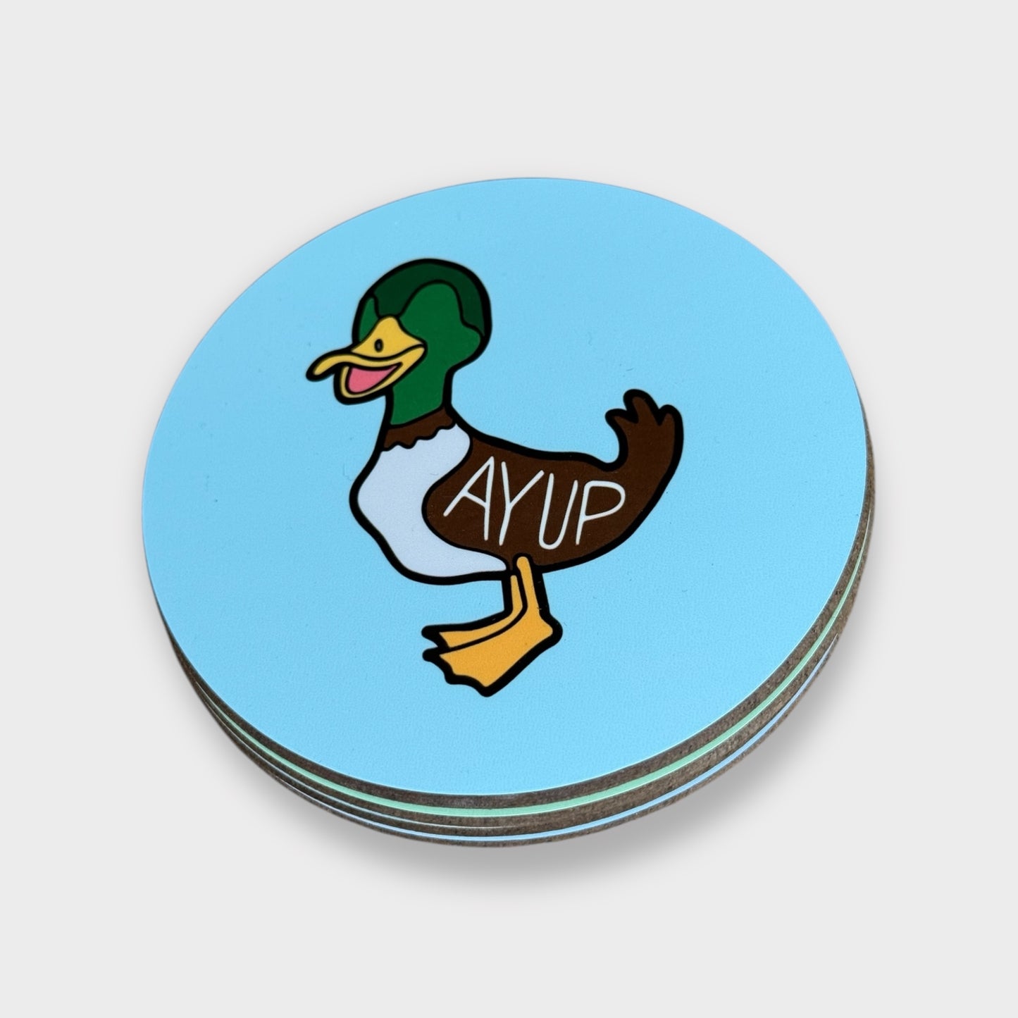 Ayup Duck Coaster - Yorkshire Slang - Luke Horton