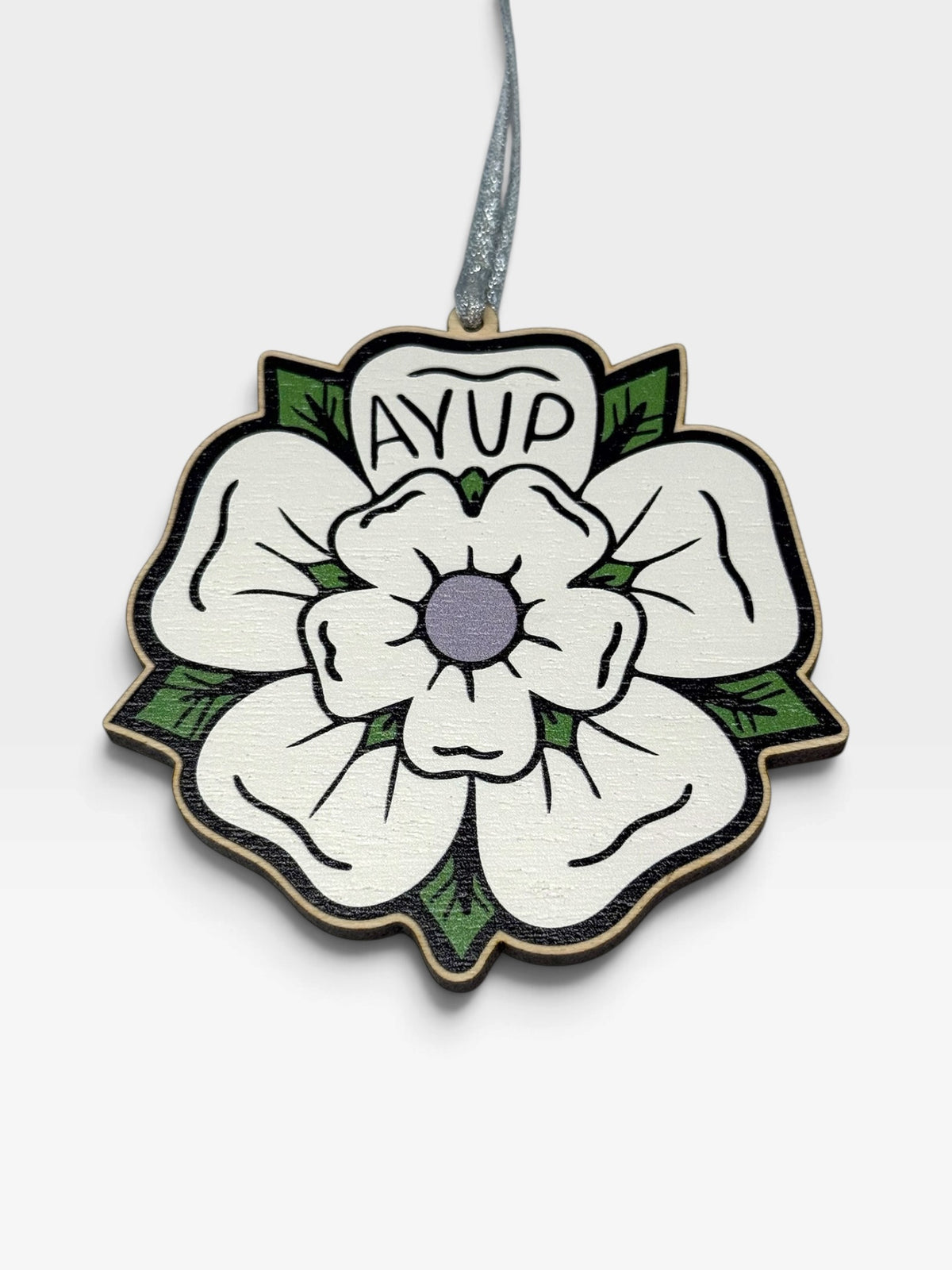 Ay Up Flower Yorkshire Rose - Christmas Bauble