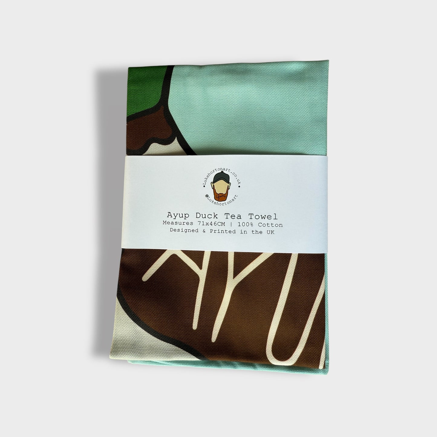 Ayup Duck - Tea Towel - Yorkshire Art - Luke Horton