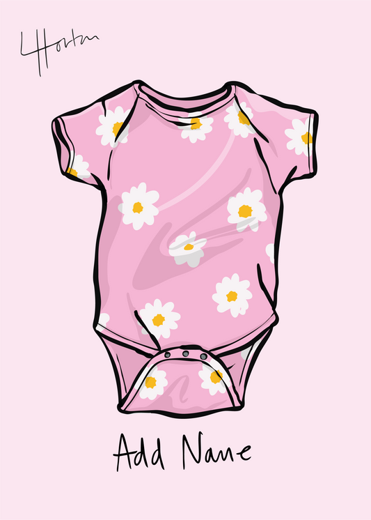 Personalised Baby Grow Nursery Print (Premium Printed Physical Copy)