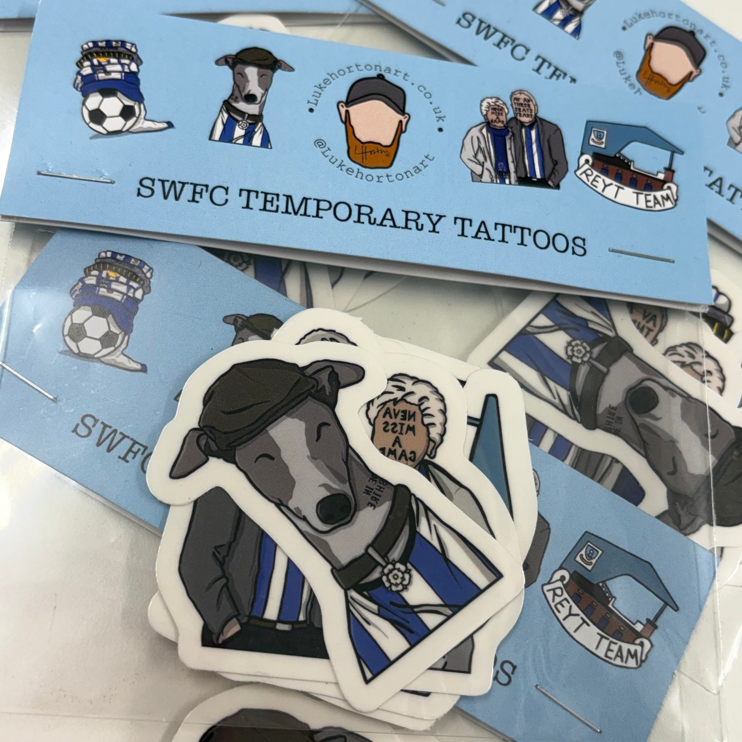SWFC Temporary Tattoos - Sheffield Wednesday - Luke Horton