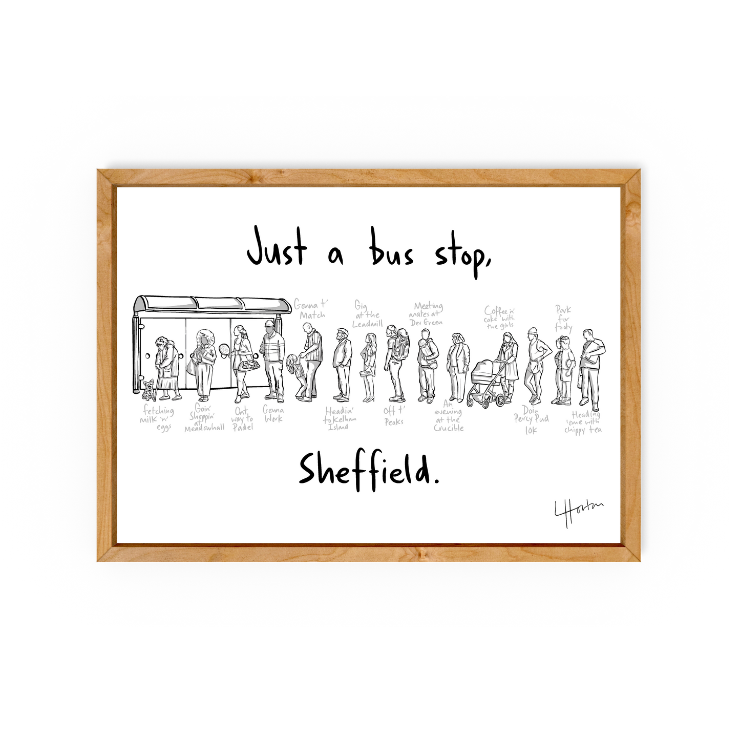 Just A Bus Stop, Sheffield - Sheffield Art Print - Luke Horton