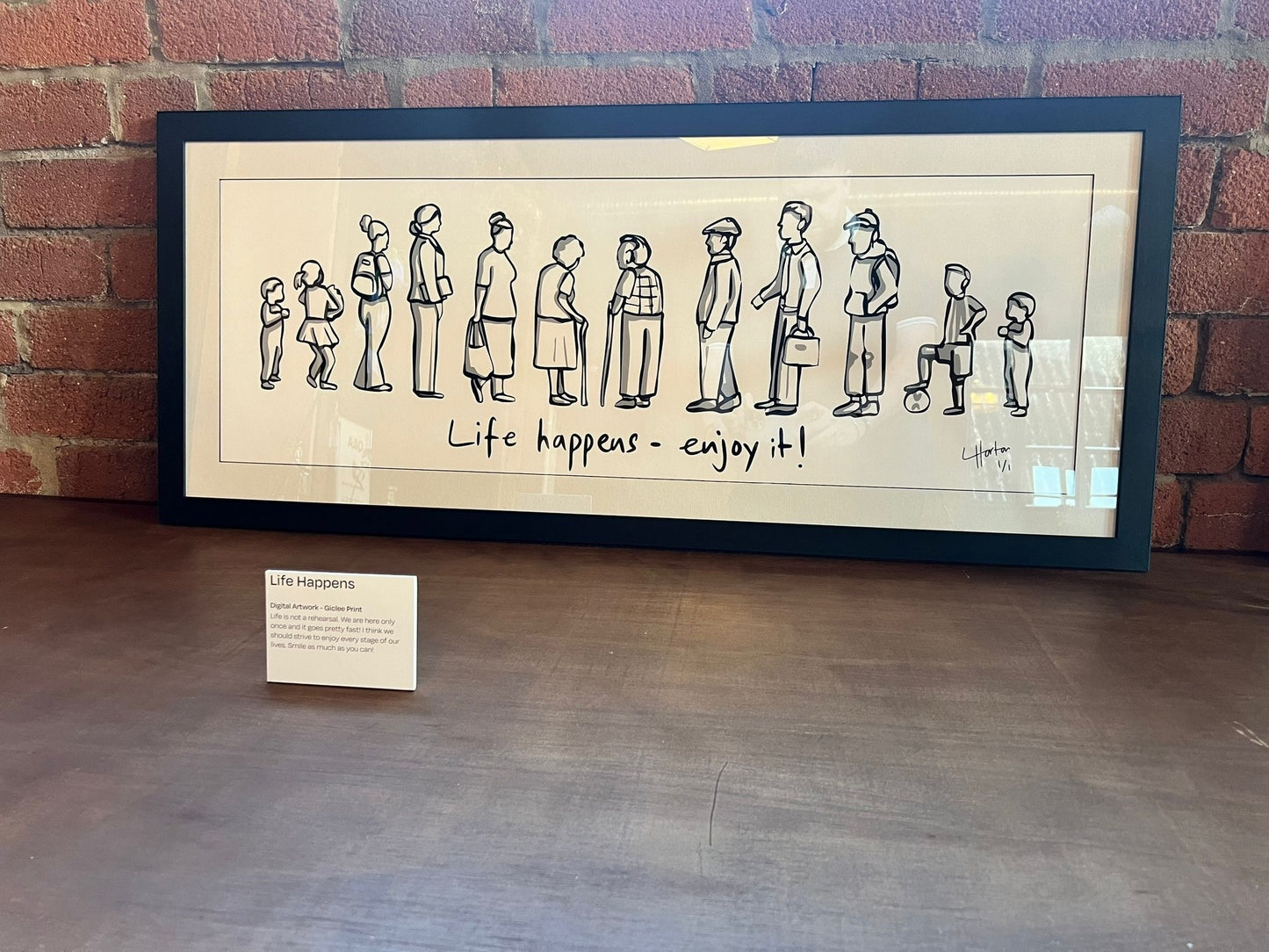 1 of 1 Signed & Framed - Life Happens - LukeHorton Art