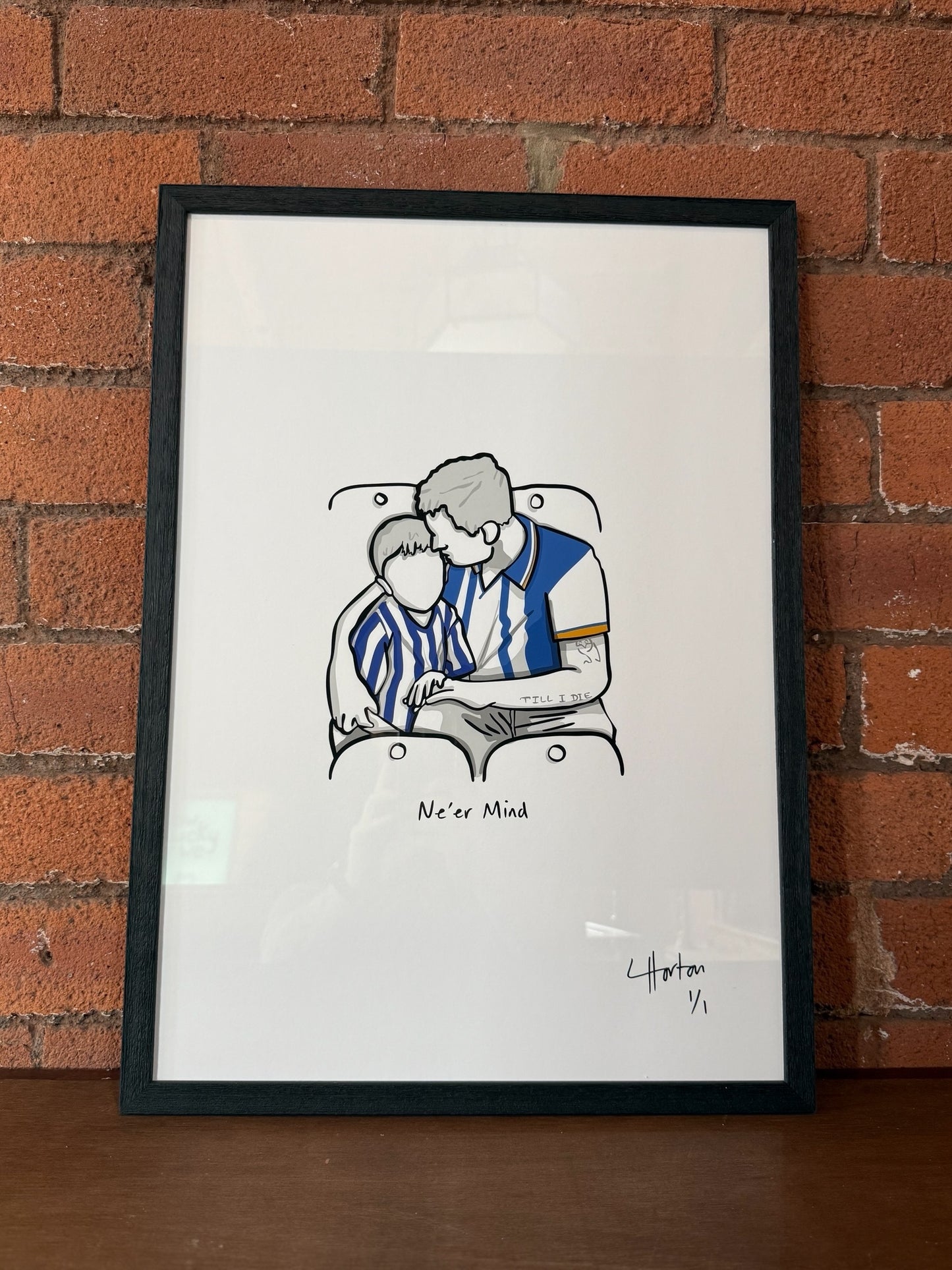1 of 1 Signed & Framed - Ne'er Mind SWFC - LukeHorton Art