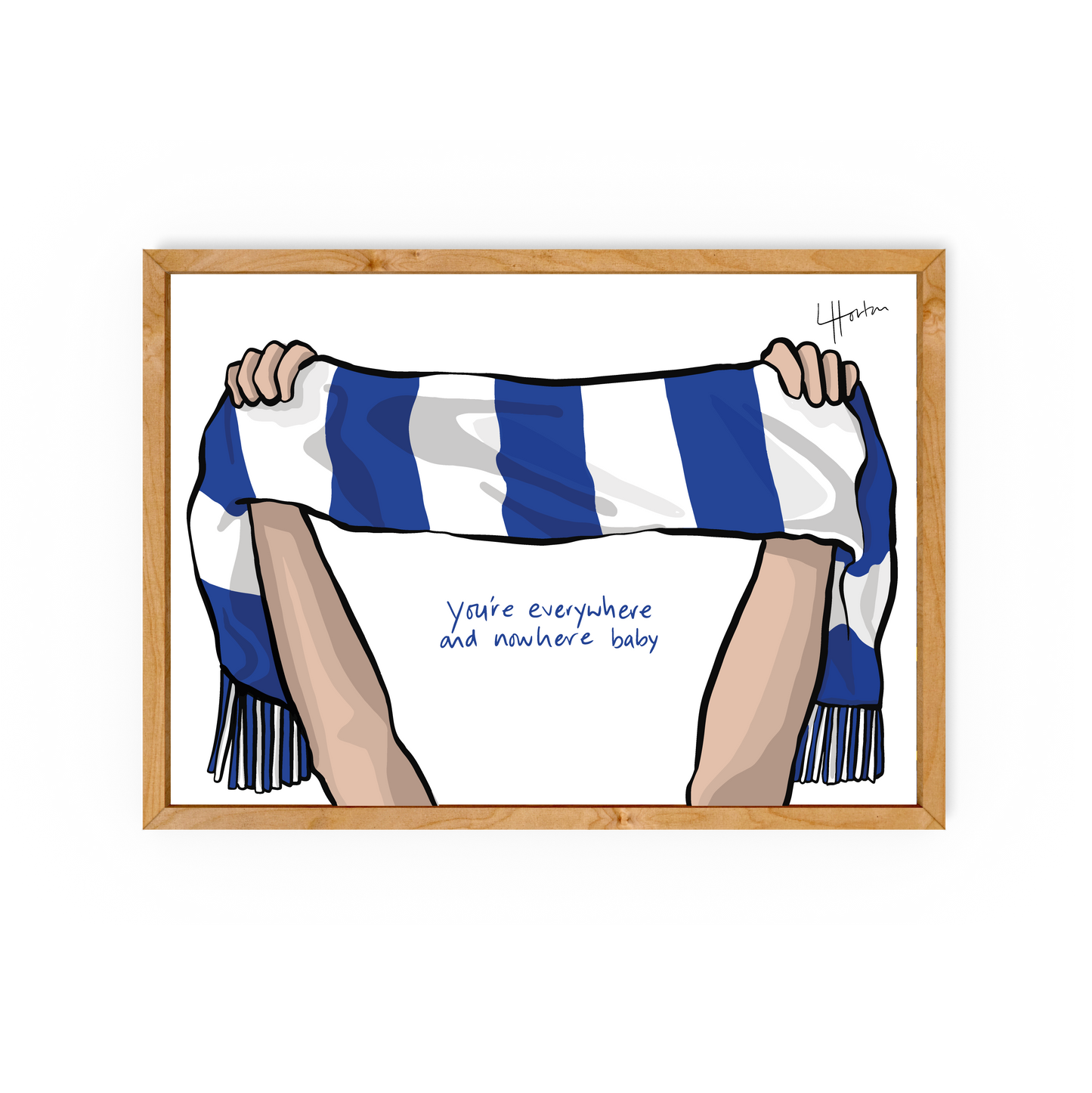 Scarf (Everywhere & Nowhere) - Sheffield Wednesday Art Print - Luke Horton