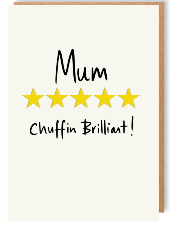 Chuffin Brilliant Mum Greetings Card - LukeHorton Art