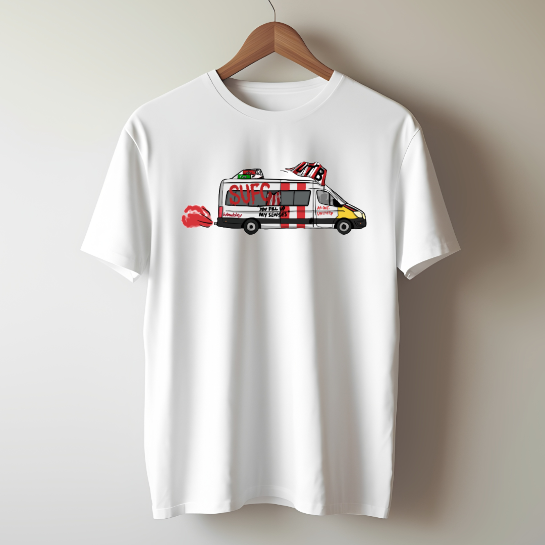 Minibus to Wembley - Sheffield United Art Unisex T-Shirt - Luke Horton