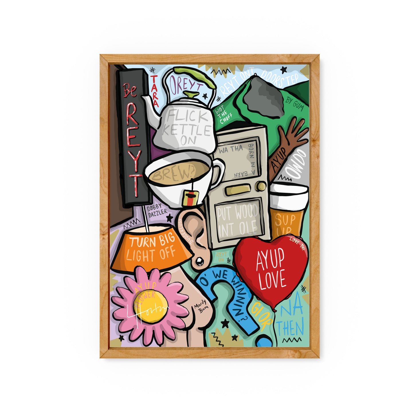 Yorkshire Slang Collage V.3 - Yorkshire Slang Art Print - Luke Horton