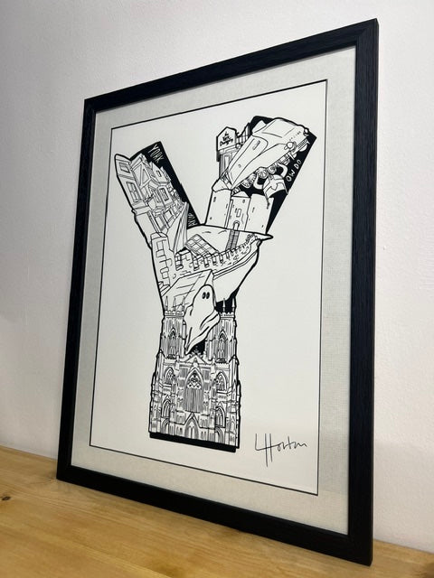 Framed Y is for York - COLLECTION ONLY - Luke Horton