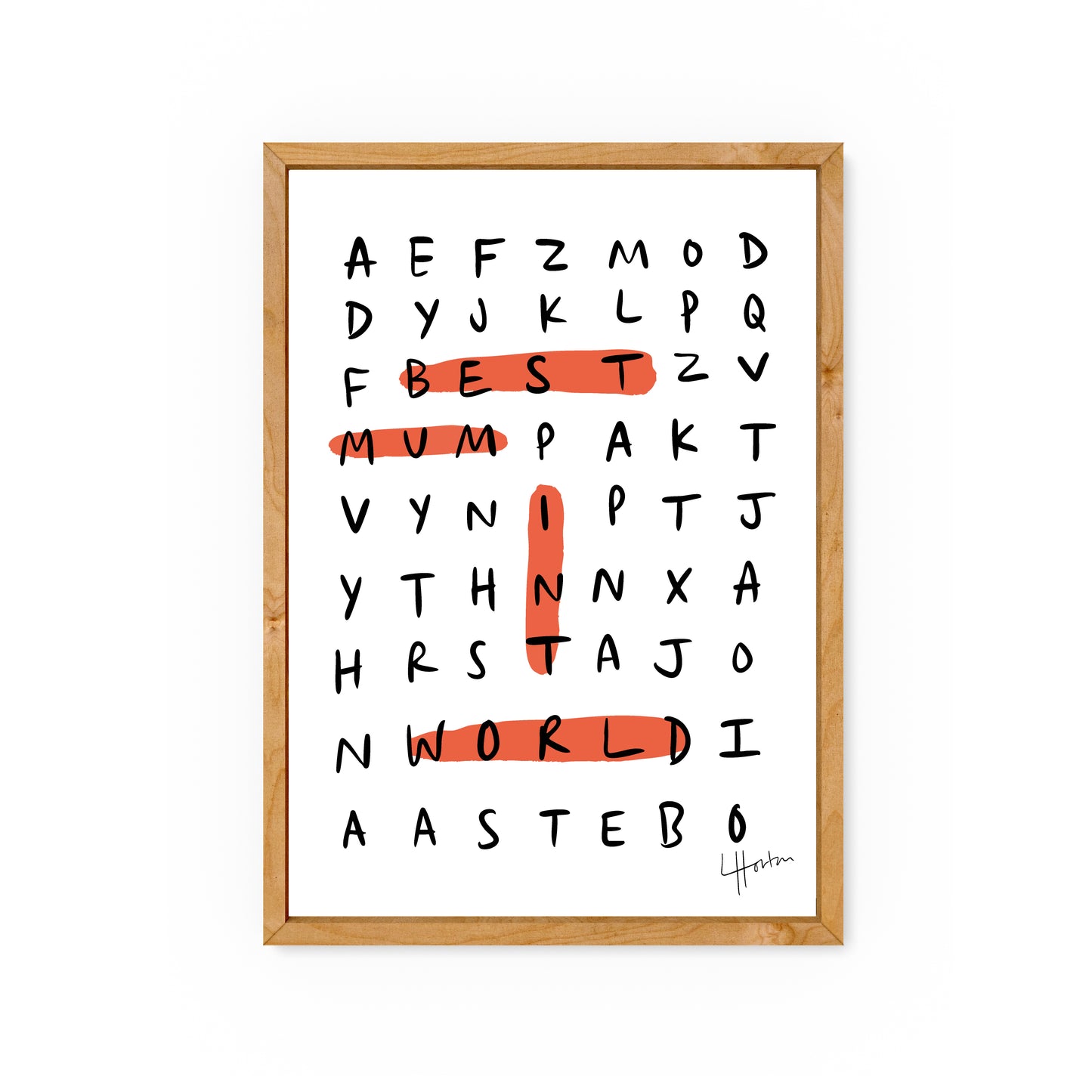 Best Mum Int World - Art Print - Luke Horton