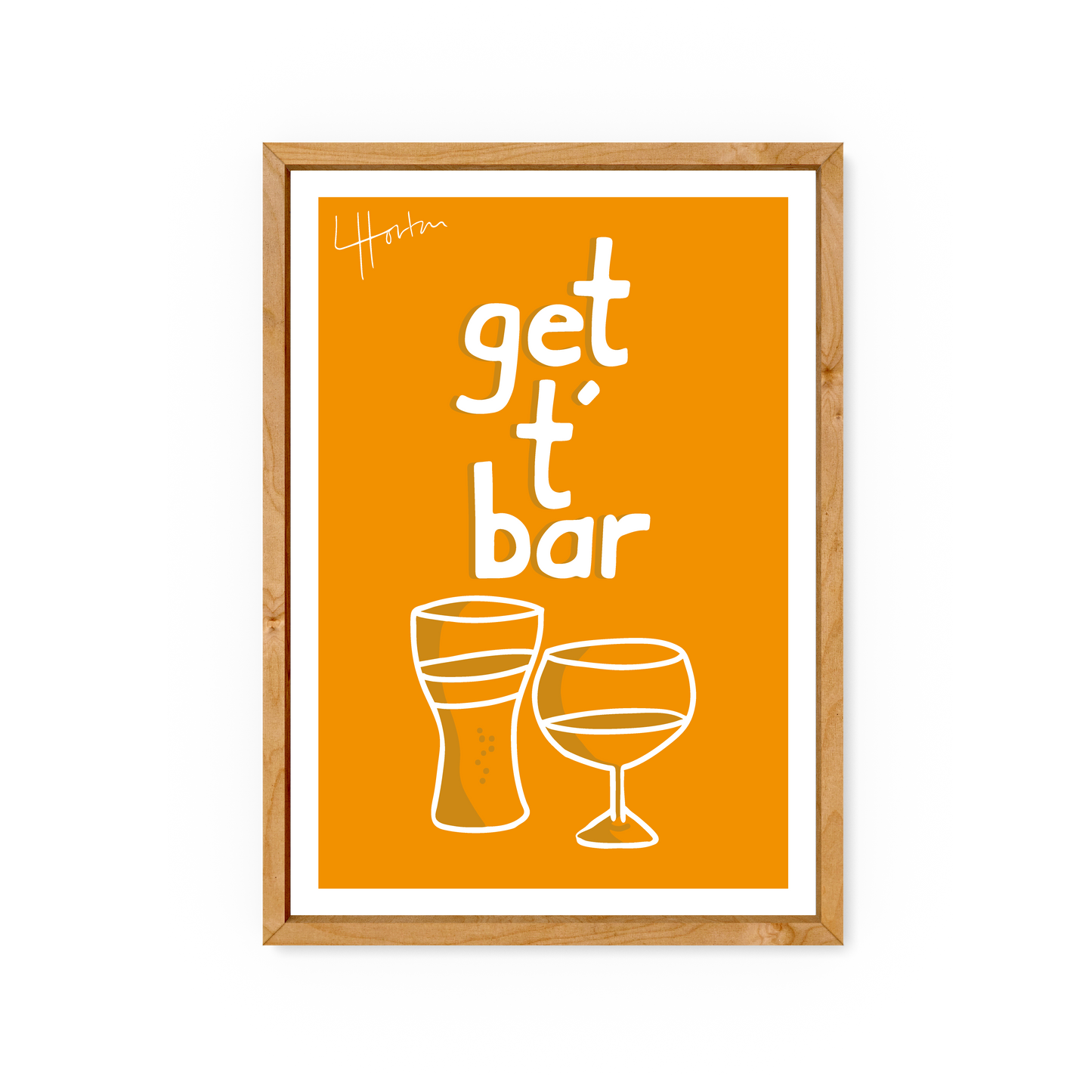 Get T' Bar - Yorkshire Slang Art Print - Luke Horton