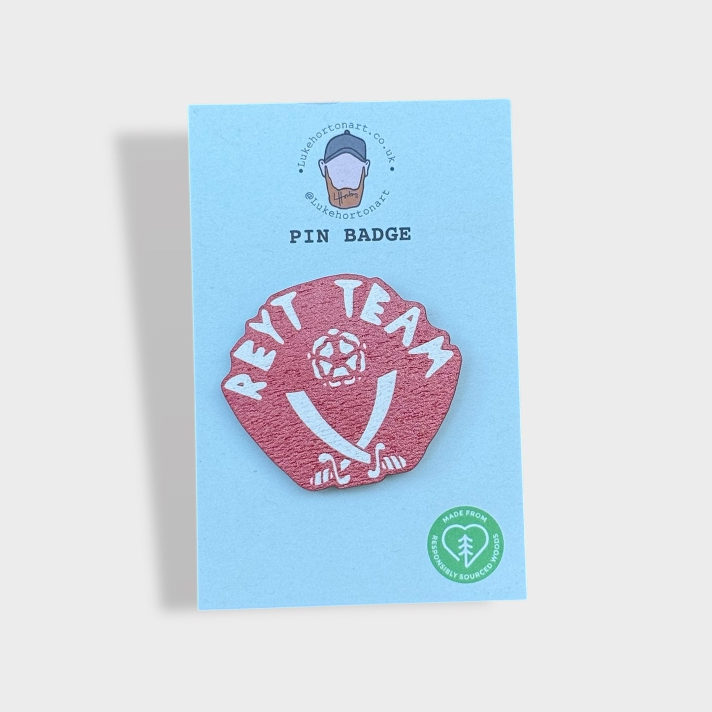 SUFC Reyt Team 2 - ECO Pin Badge - LukeHorton Art