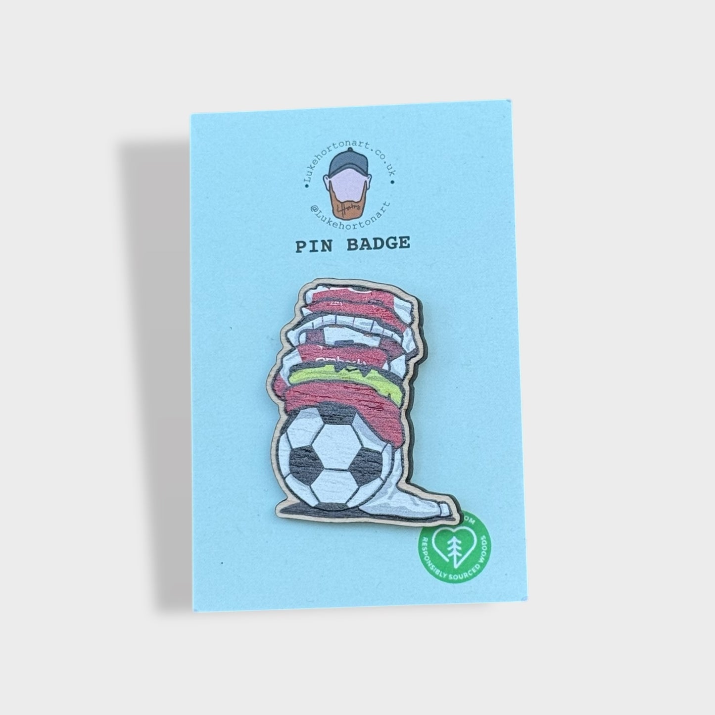 RUFC Shirts - ECO Pin Badge - LukeHorton Art