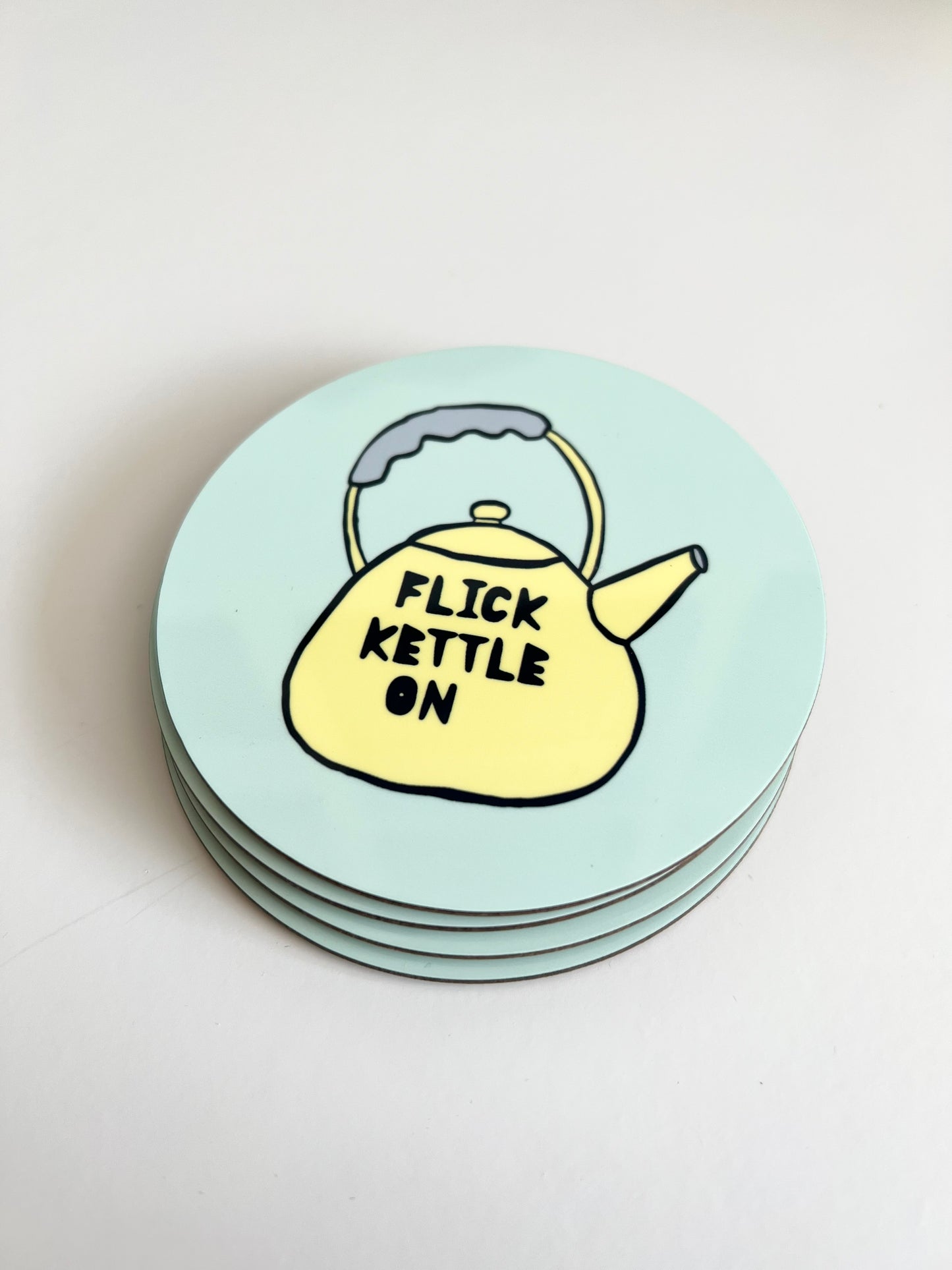 Flick Kettle On Coaster