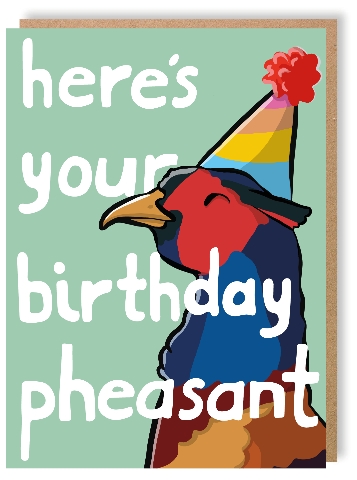 Birthday Pheasant 2 - Greetings Card - LukeHorton Art