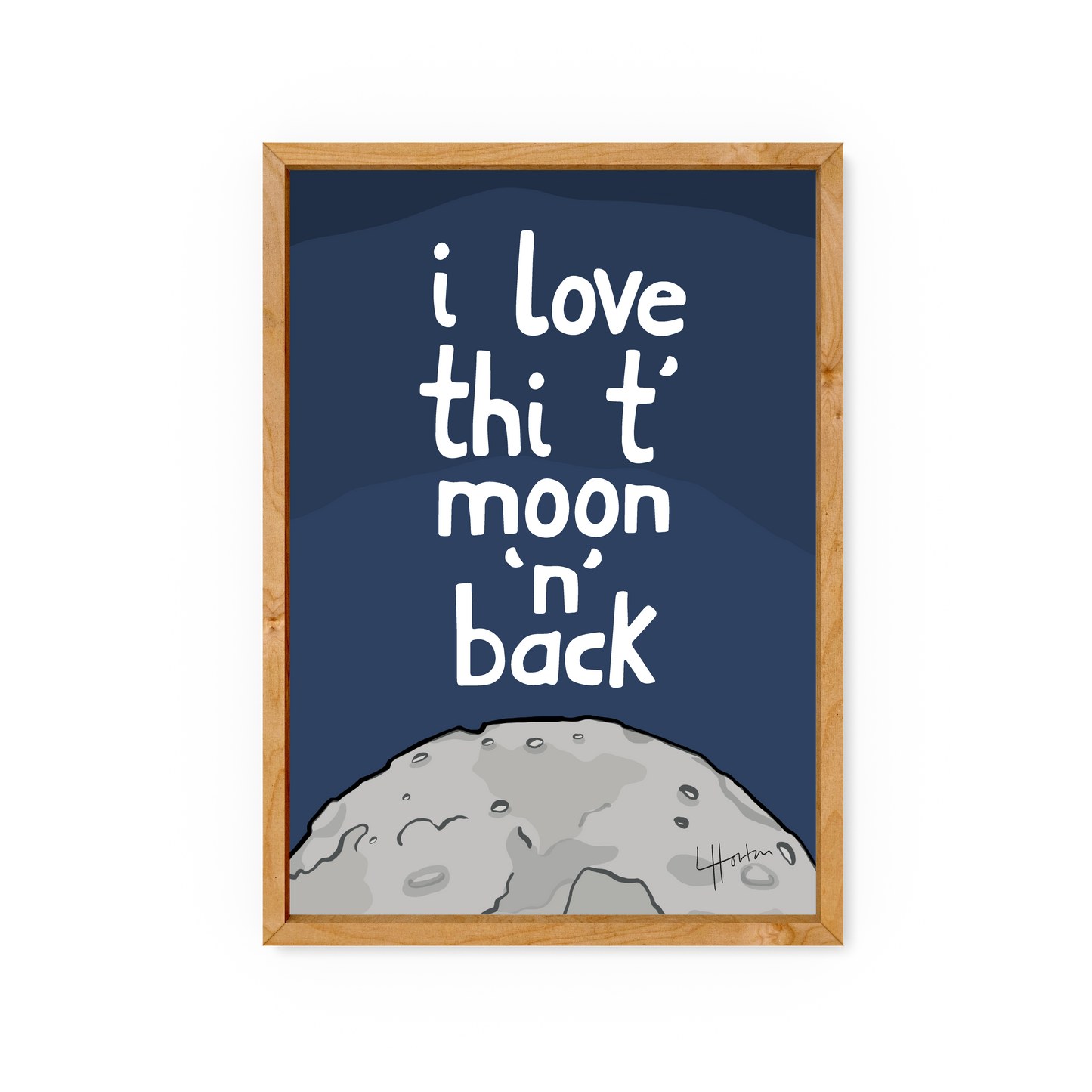 T' Moon 'N' Back - Yorkshire Slang Print - Luke Horton