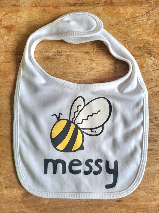Bee Messy - Children's Bib - LukeHorton Art