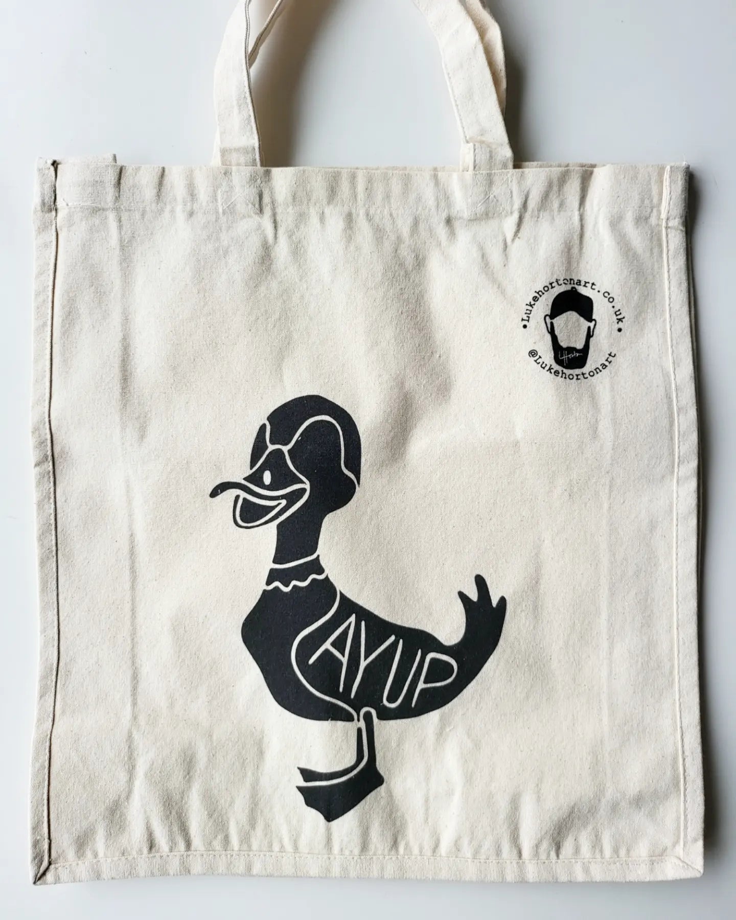 Ayup Duck Tote Bag Yorkshire Slang Luke Horton Luke Horton Art