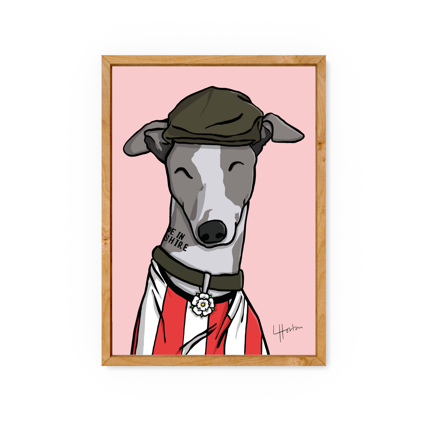 Jack The Whippet is a BLADE - Sheffield United Art Print - Luke Horton