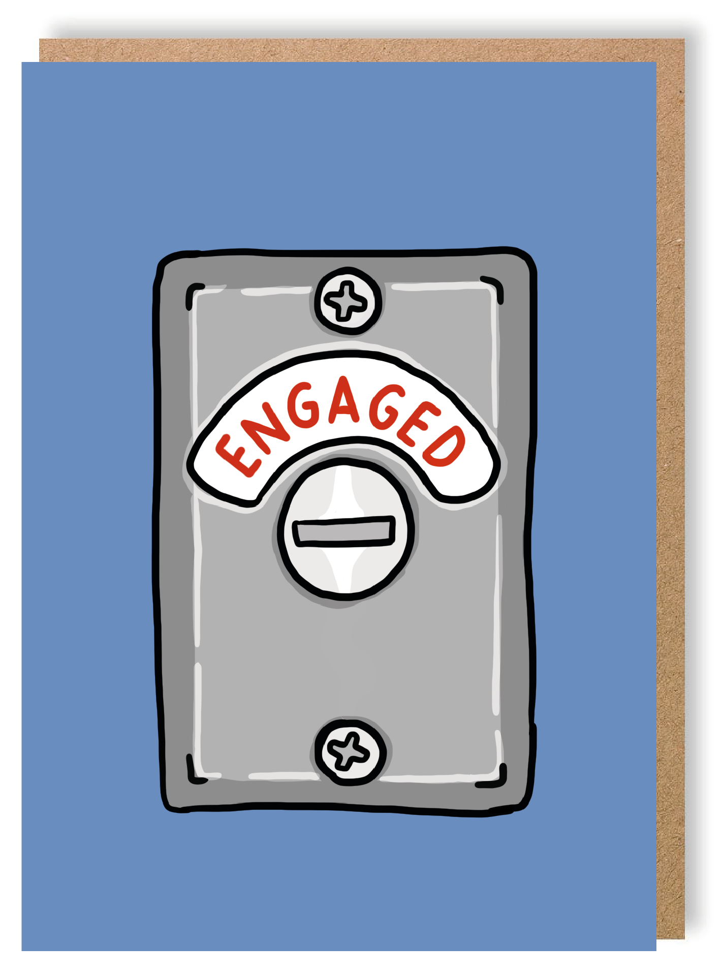 Engaged - Toilet - Greetings Card - LukeHorton Art