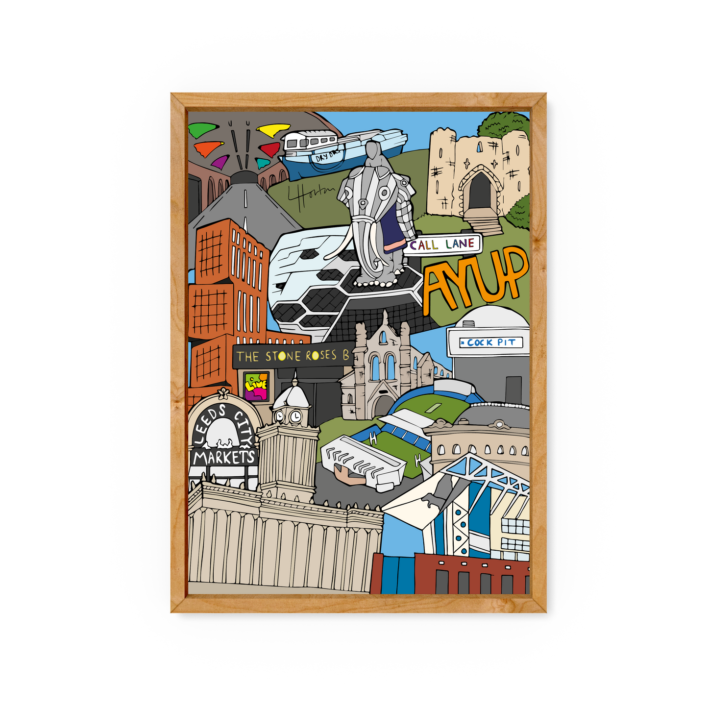 Everything Leeds Collage - Leeds City Art Print - Luke Horton