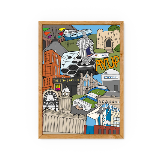 Everything Leeds Collage - Leeds City Art Print - Luke Horton