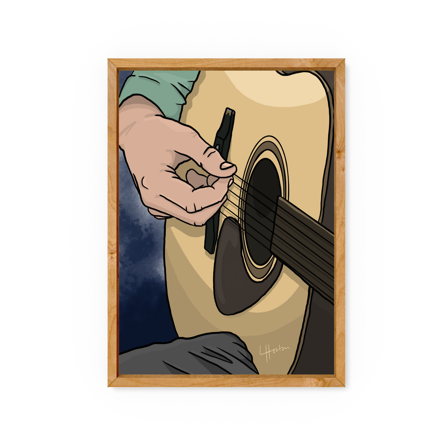 Acoustic Guitar - Art Print - LukeHorton Art