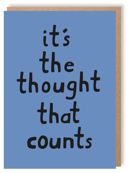 It's The Thought That Counts - Greetings Card - LukeHorton Art