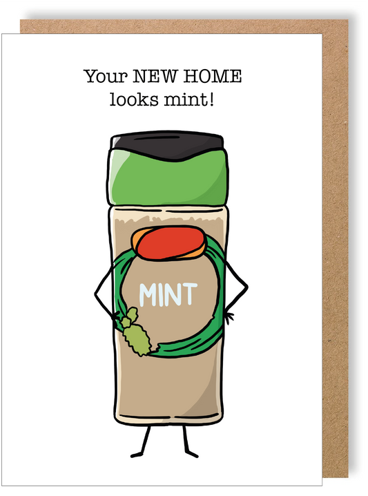 New Home Looks Mint - Mint - Greetings Card - LukeHorton Art