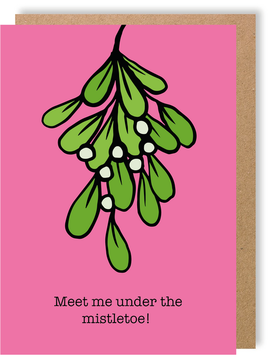 Meet Me Under The Mistletoe! - Christmas - Greetings Card - LukeHorton Art