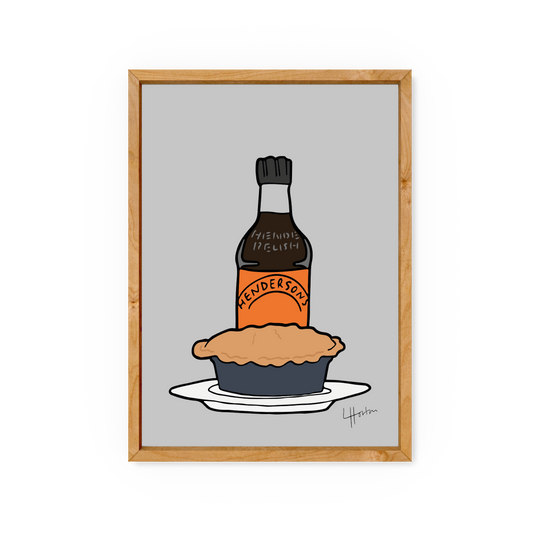 Pie 'n' Hendos - Henderson's Relish Sheffield Art Print - Luke Horton