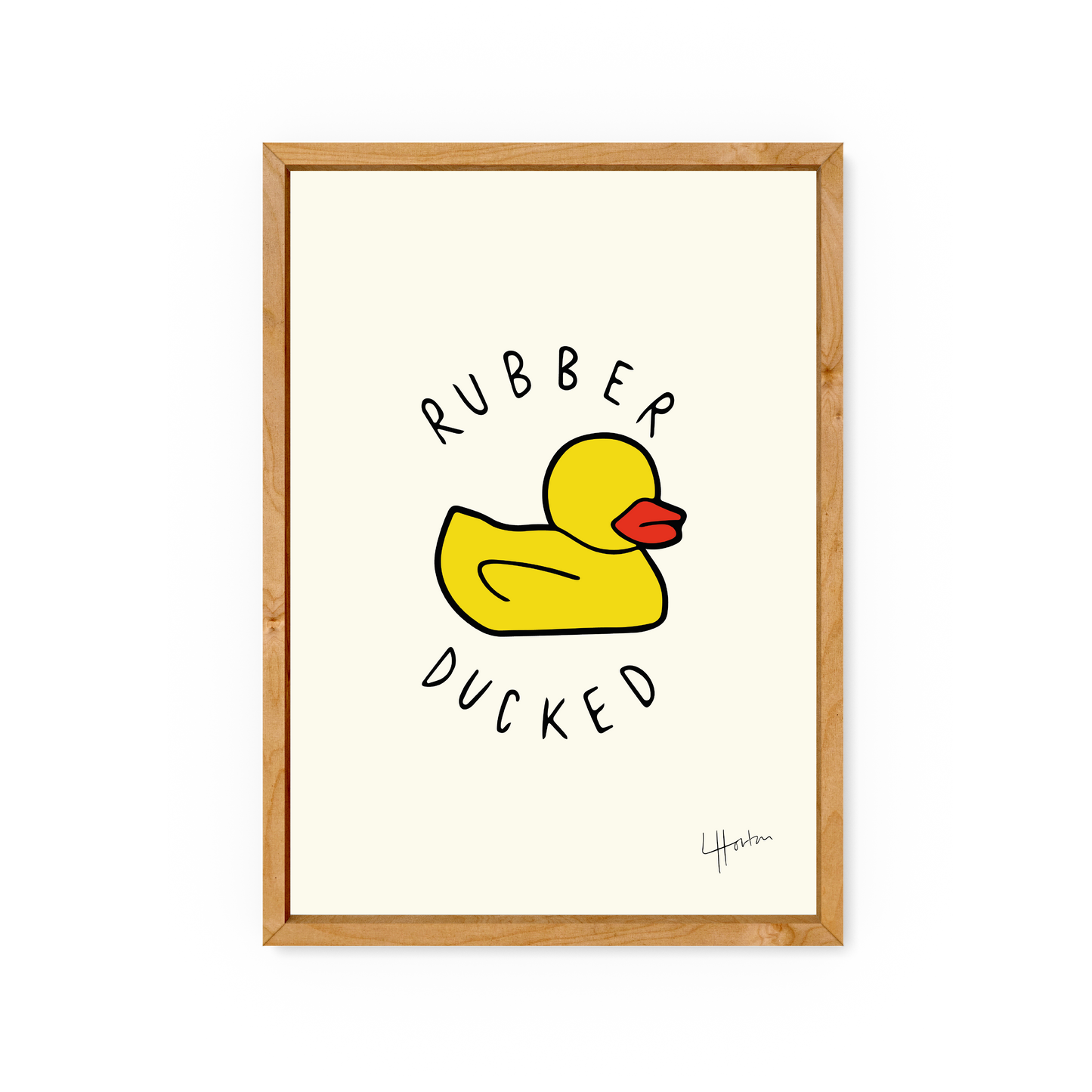 Rubber Ducked - Yorkshire Slang Art Print - Luke Horton