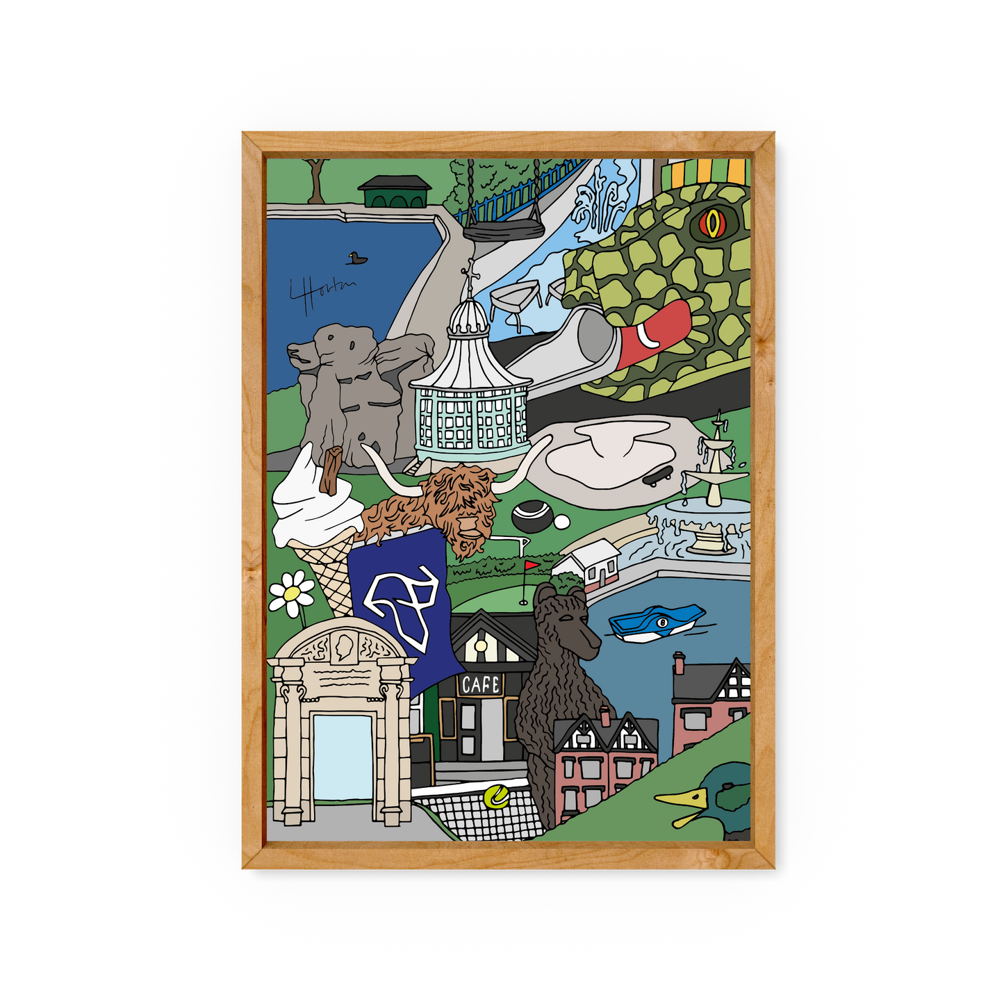 Sheffield Parks Print - Sheffield Art Print - Luke Horton