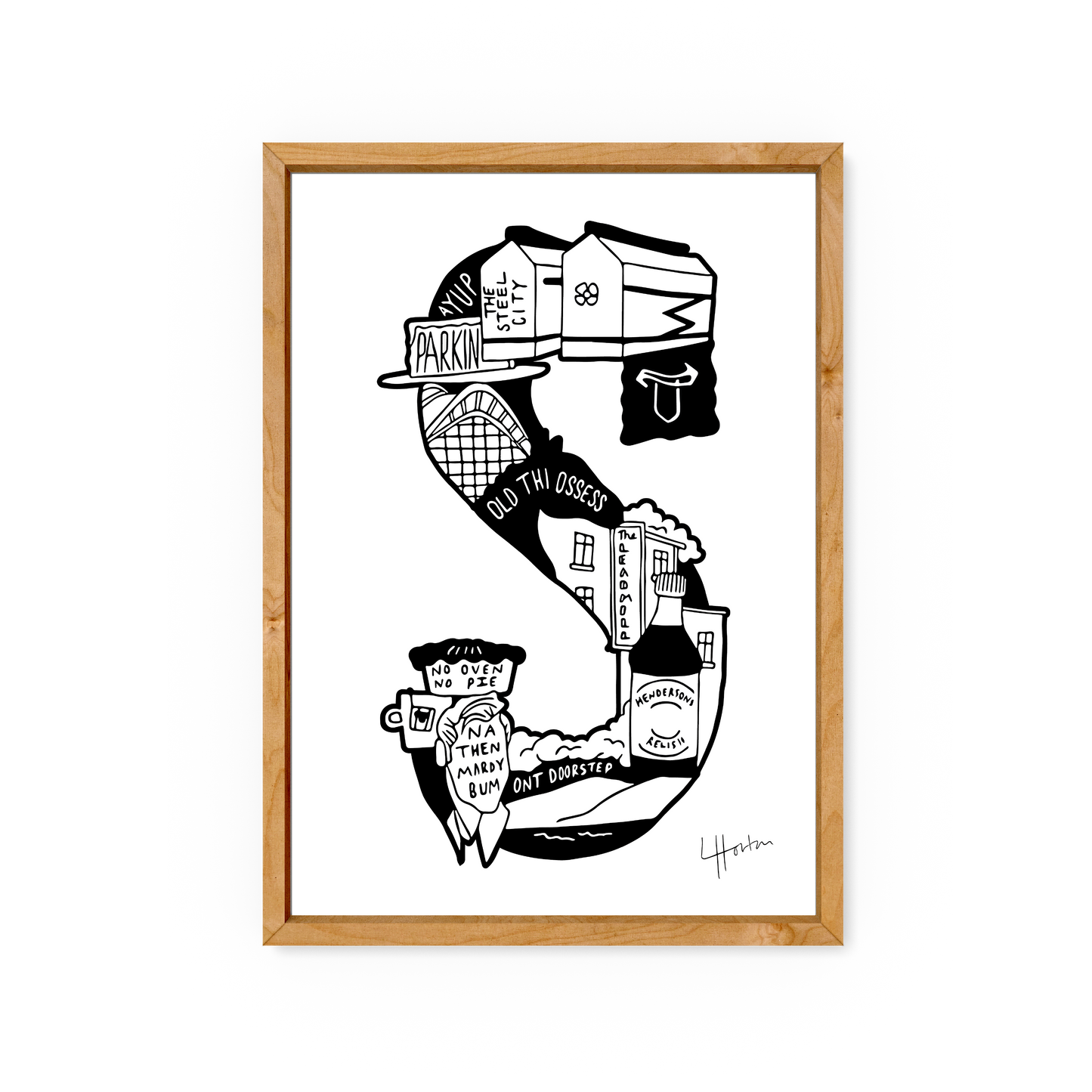 S is for Sheffield - Sheffield Art Print - Luke Horton