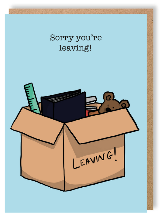 Sorry You're Leaving - Greetings Card - LukeHorton Art