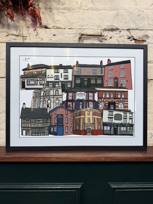 Pubs of Sheffield - 1 of 1 Signed Limited Edition Print - LukeHorton Art